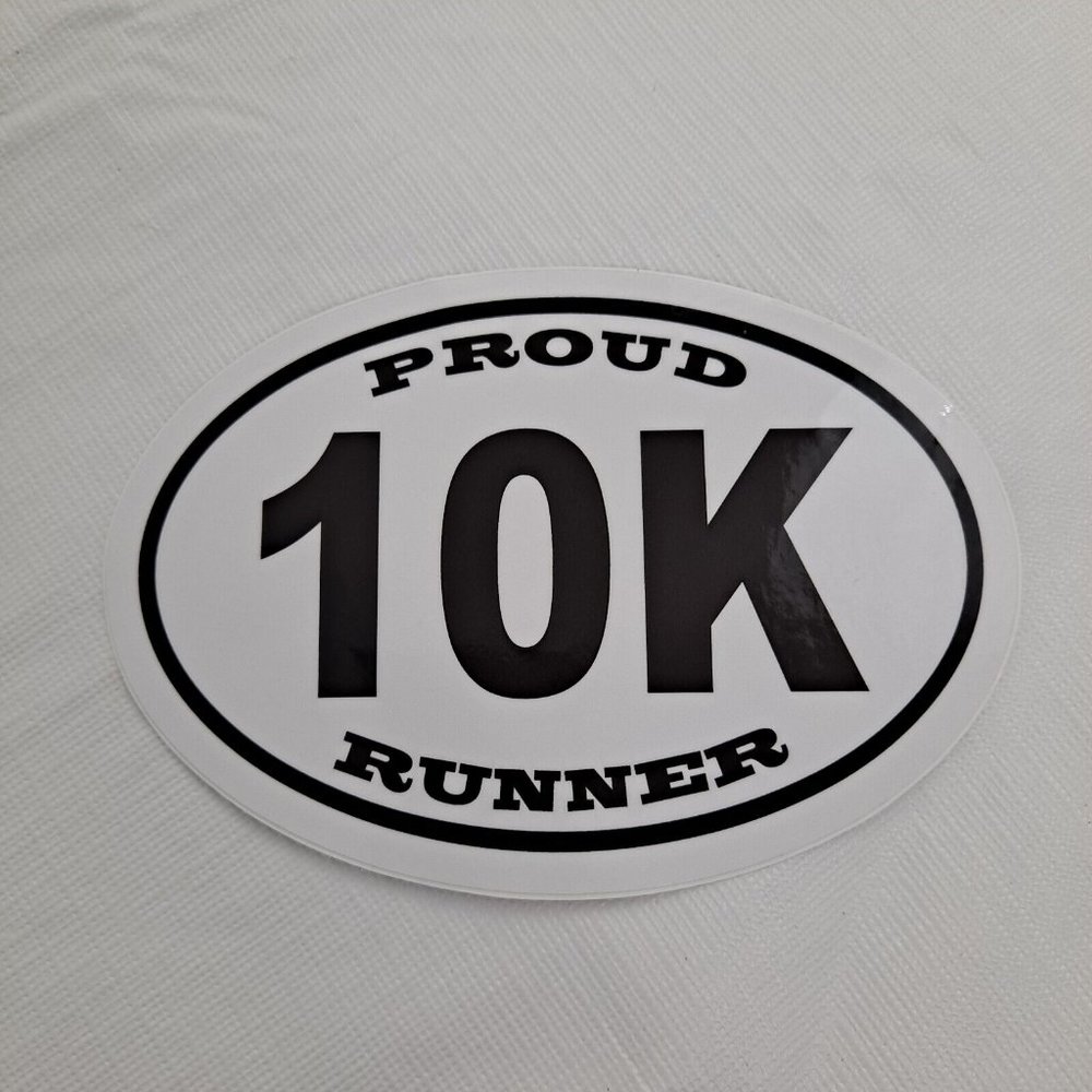 10K Proud Runner Sticker Race White Black